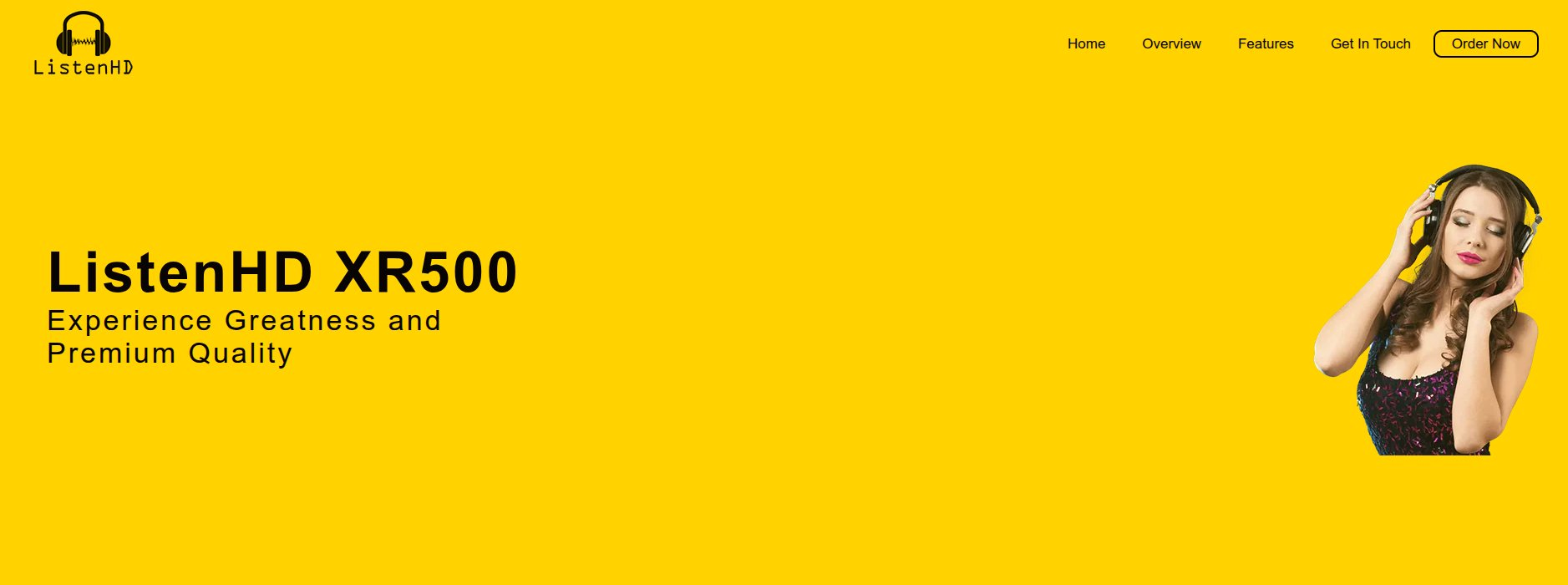 ListenHD XR500 - Landing Page Comercial